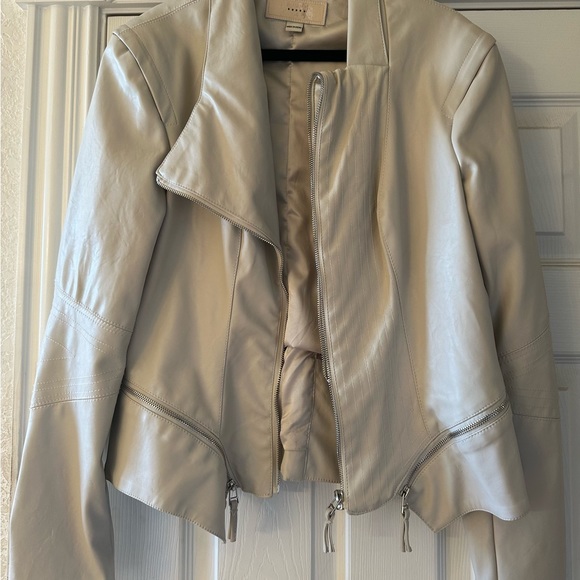 Blank NYC faux leather Moto jacket- Tan size L - Picture 2 of 3